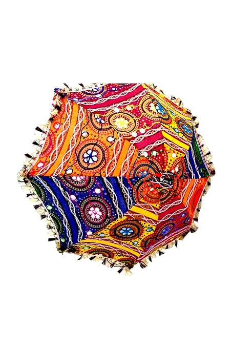 Da Facioun Wholesale Lot of 10 PC Traditional Indian Designer Handmade Rajasthani Decorative Umbrella