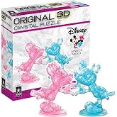 BePuzzled | Disney Minnie and Mickey Mouse Heart Deluxe Original 3D Crystal Puzzle, Ages 12 and Up