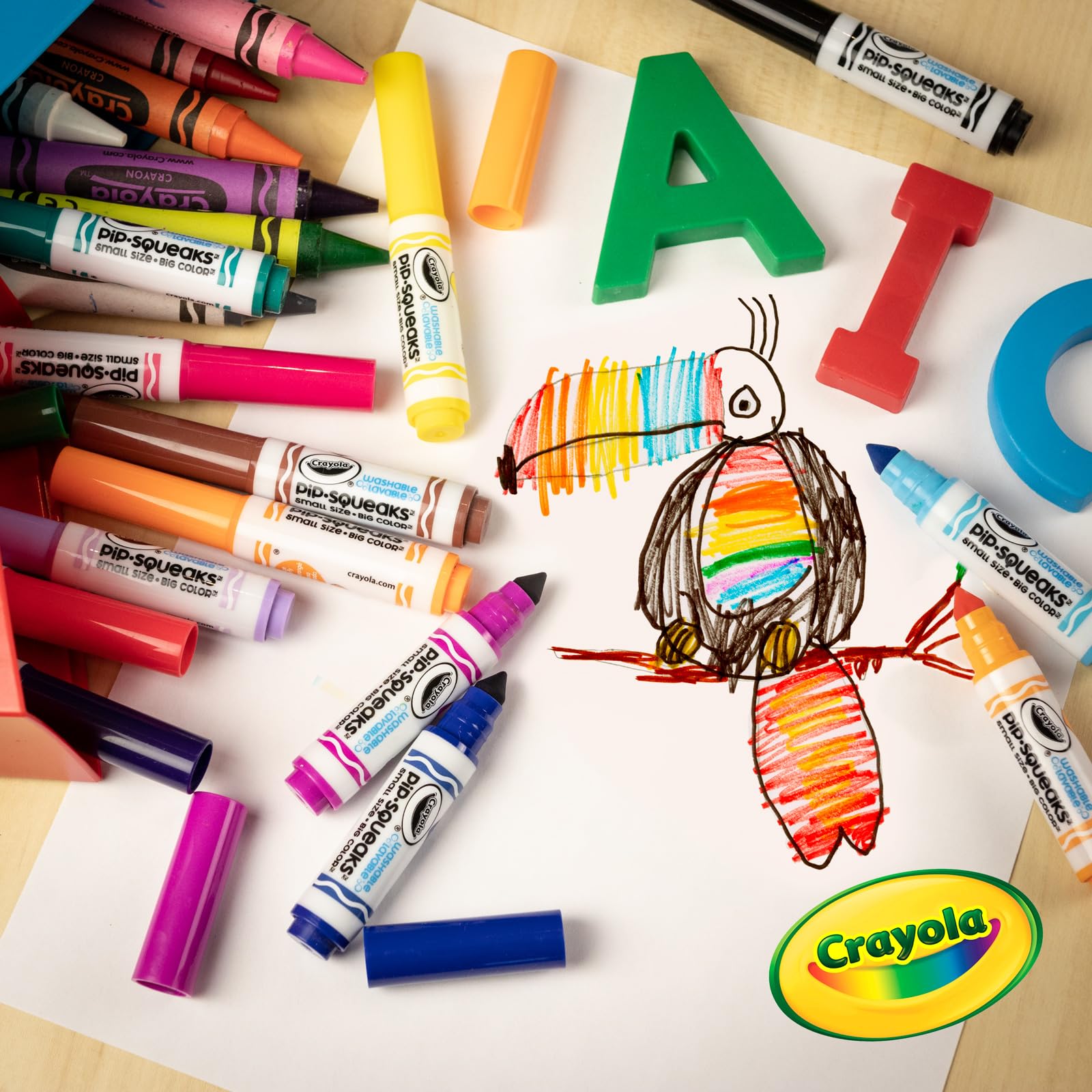 Crayola 50 CT Washable Pip Squeaks Telescoping Marker Tower, Multi Color 4