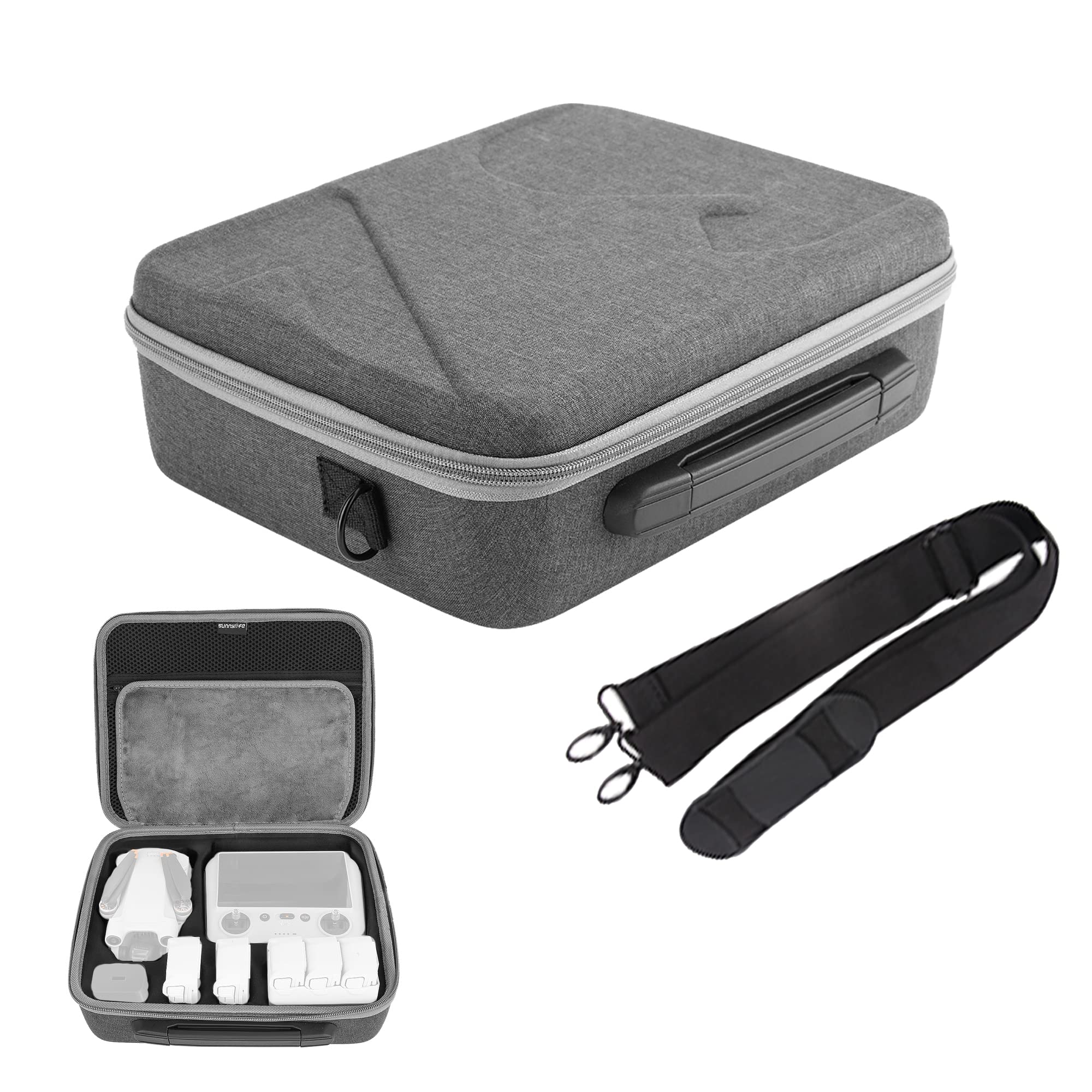 ND Fututech Storage Bag for DJI Mini 3 Pro RC Protective Case Suitcase Carry Bag for Drone Remote Control Shoulder Bag Anti-Scratch Durable, Type 1, Briefcase
