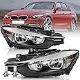 TUSDAR Headlight Assembly Compatible With 2012-2015 BMW 3- Series 320i 328i 335i [Halogen Model],12 13 14 15 BMW 3-Series F30 Headlamp Replacement Driver+Passenger Side(Bulbs included)