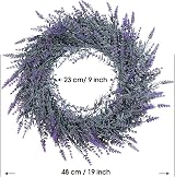 COLORSPEC Lavender Wreath 18 Inch Front Door Outdoor Artificial Floral Decor view 2