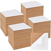 HEIHAK 200PCS Self-Adhesive Cork Backing Sheets 4"x4" (10x10cm) Square Coaster Bottoms for DIY Crafts Home Tabletop Decoration