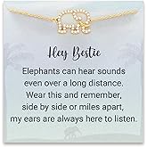 STORYJEWELLERY Friend Birthday Valentines Day Gifts for Women, Friend Bracelet, Bestie Bracelets, Friendship Gifts for Women, BFF Gift, Friendship Jewelry, 925 Sterling Silver Elephant Bracelet