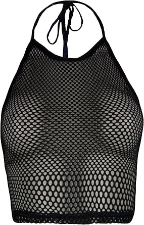 Vintage White Fishnet Tank Top Cotton Top Sleeveless Summer Clothing Fashion 90s Women's 