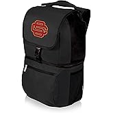 PICNIC TIME NCAA USC Trojans Zuma Backpack Cooler, Soft Cooler Backpack, Lunch Cooler, (Black)