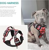 HEELE No Pull Dog Harness Reflective Adjustable Front Back Leash Attach XL view 6