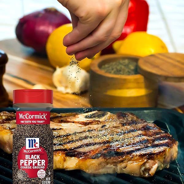 MCCORMICK COARSE GROUND BLACK PEPPER, 3.12 OZ
