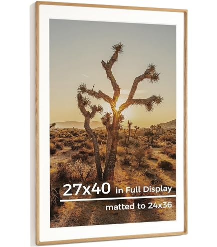 Amazon.com - 27x40 Poster Frame, Natural USA-Sourced Solid Oak