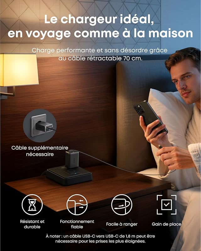 Nano Chargeur iPhone USB-C 35 W, 2 Ports — photo 5 sur 6