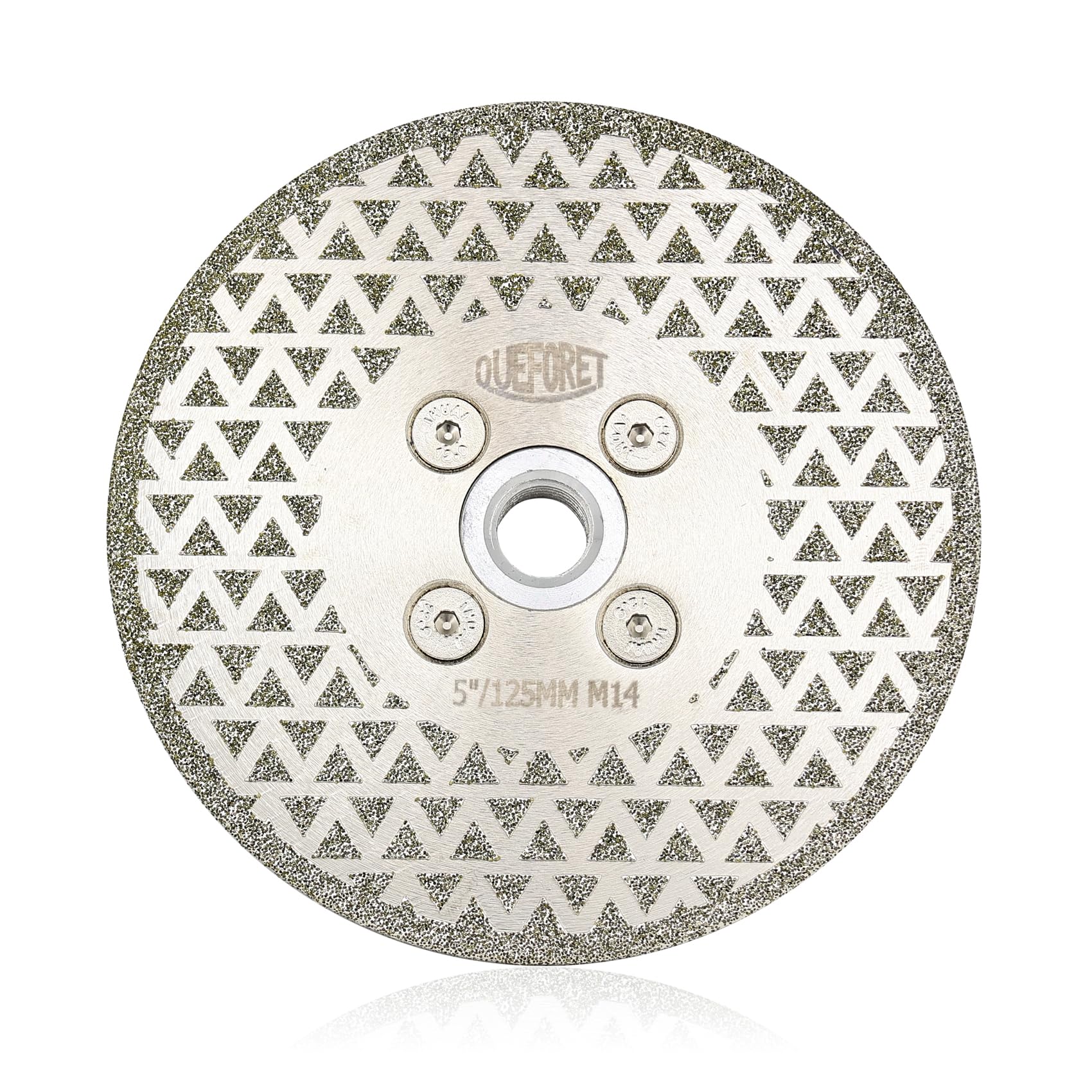 QUEFORET Diamond Cutting Disc 125mm - Disc for Cutting Grinding Granite Marble Ceramic Porcelain Tile Quartz, M14 Flange