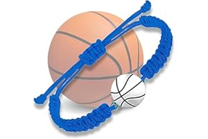 Sportybella Unisex Basketball Charm Bracelet - Adjustable Friendship Bracelet With Basketball Charm