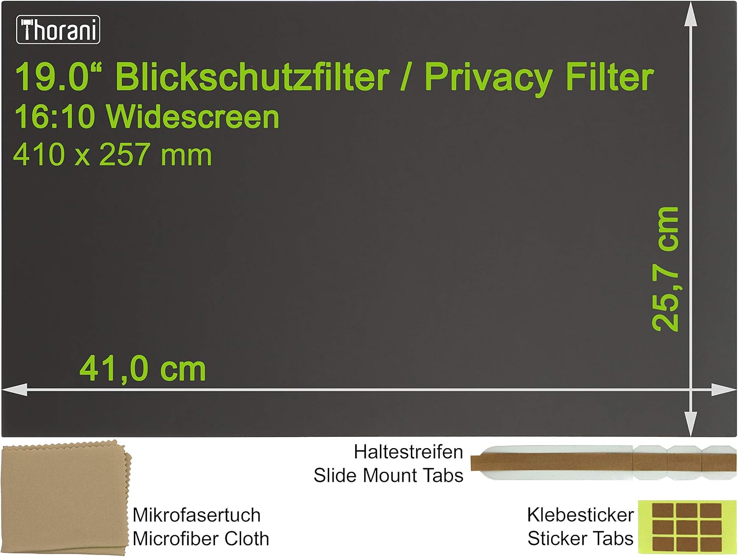 Thorani Premium Privacy Screen Protector Protects Your Display (410X257 Mm) (Adhesive Pads/Retaining Tab - Image 5