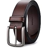Buffway Men's Leather Belt,1.5" Handmade Top-Grain Leather–Durable,Comfortable,Suitable for Everyday Formal & Casual Wear