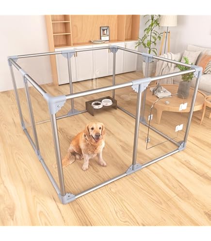 Clear Acrylic Amazon Puppy Playpen Dog Playpen, Clear Acrylic