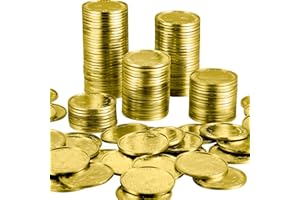 Zhanmai 200 Pieces St. Patrick's Day Coins Shamrock Lucky Plastic Coins Shamrock Leprechaun 3-Leaf Clover Good Luck Coins Plastic Table Sprinkles for St Patricks Day Decoration Favors