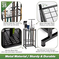 Garden Tool Organizer, Yard Tool Tower Rack for