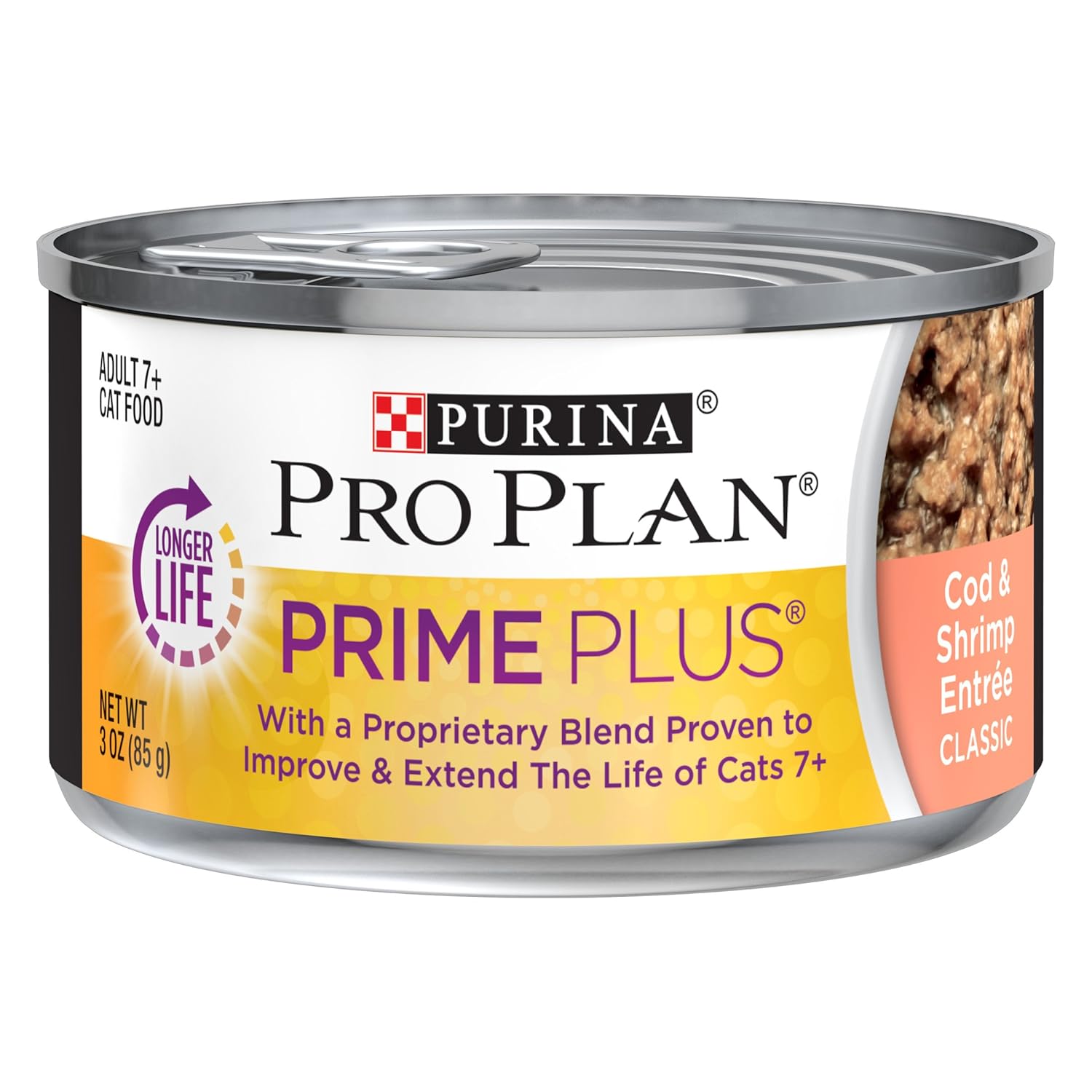 Purina Pro Plan Grain Free Senior Pate Wet Cat Food, PRIME PLUS Cod
