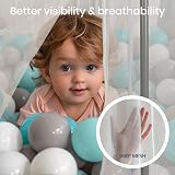 Tutti Bambini Foldable Baby Playpen with Mesh Walls & Travel Bag - Silver view 5