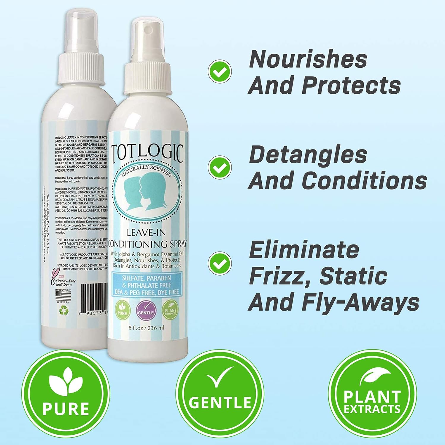 Amazon Com Totlogic Kids Detangler Spray And Leave In Conditioner