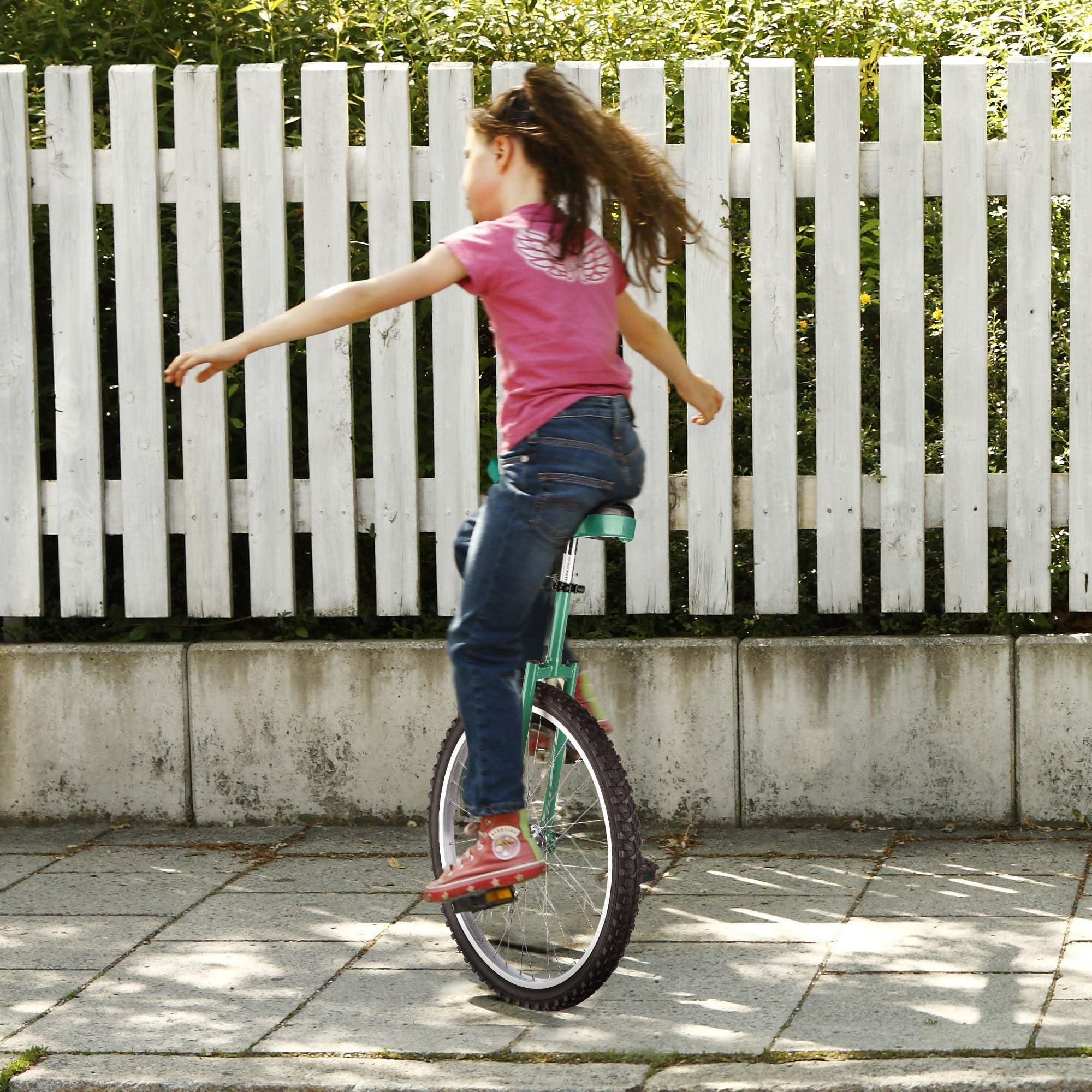 AW 16/18/20/24 Inch Wheel Outdoor Unicycle Adjustable Seat Exercise Bicycle Fit Adults Kids Outdoor Sports Fitness Exercise, for Choice