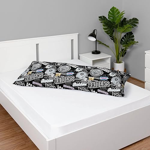 FOCO Las Vegas Raiders NFL Printed Plush Body Pillow