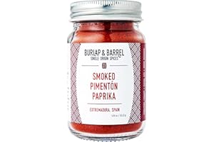 Burlap & Barrel Smoked Pimentón Paprika – Rich, Smoky Flavor with Mild Heat – Smoked Paprika Powder for Cooking – Savory Seasoning – As Seen On Shark Tank - Kitchen Gift for Cooks - 1.8oz Glass Jar
