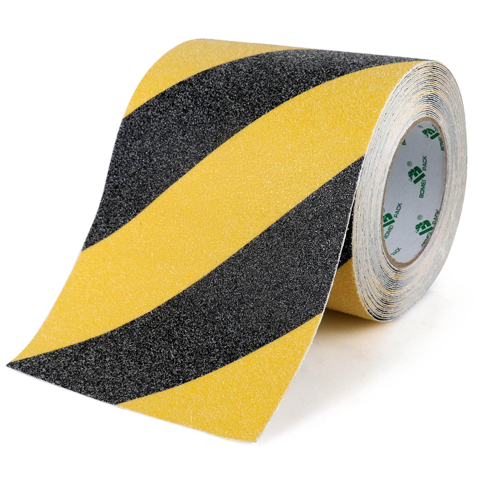 BOMEI PACK 1 roll Yellow and Black Anti Slip Tape High Traction Strong Grip Tape Stair Treads 150mm x 10m Non slip Tape Avoid the Elderly Children Cats and Dogs From Slipping