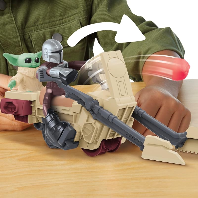 , Star Wars: Il MANDALORIANO, playset con Speeder di Lancio