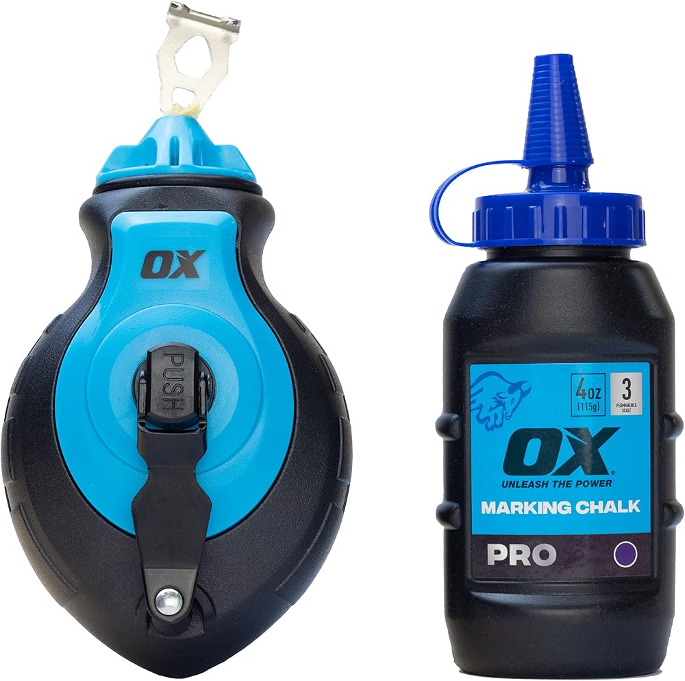 OX Tools Pro Aluminium Kevlar Chalk Line Reel Refill Blue Durable Tradesperson