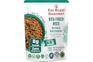 Eat Regal Veg Fried Rice – Microwavable, Ready in 90 Seconds, Pack of 6 (8.8oz) | Instant & Flavored Rice | Side Dish