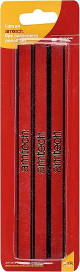 Amtech H2105 6 Piece Hardwood Carpenter's Pencil Set view 2