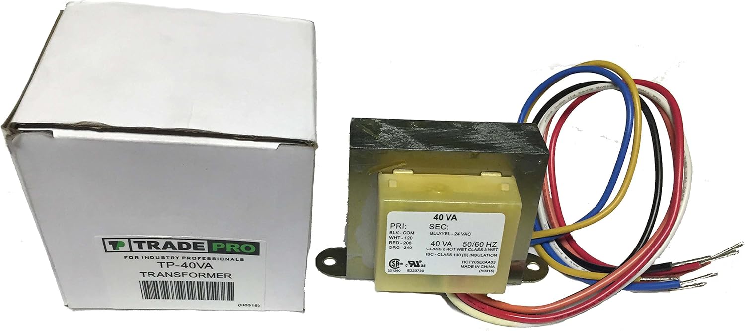 Transformer With Wire Leads And Quick Connect Universal 24 Vac 40 Va 1 8 240 Volt 60 Hz Primary Tp 40va Building Supplies Tools Home Improvement Proplavani Cz