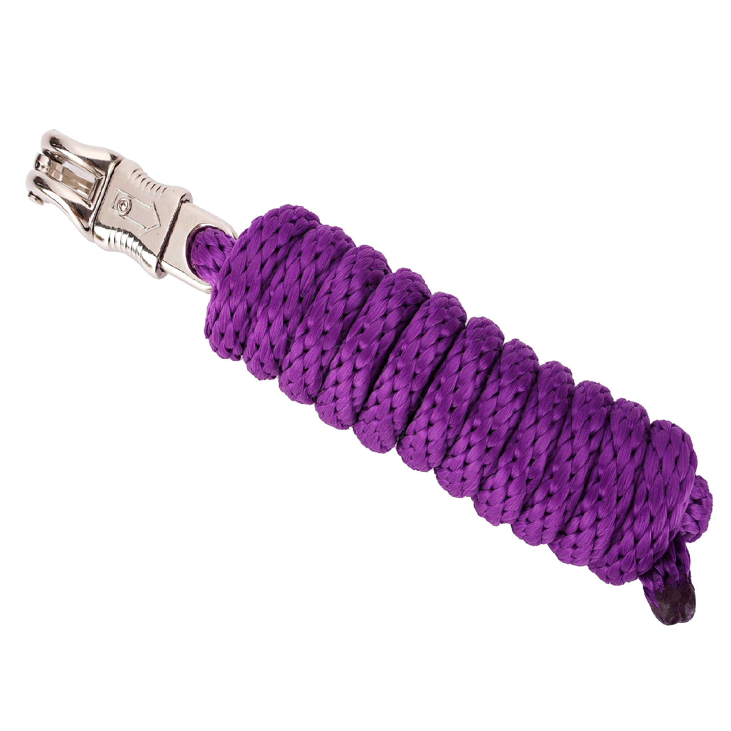 Merauno® Lead Rope for Horse - Tie Knit in Various Stylish Designs, Lead Line, Tie Rope, Pony, Donkey, Goat, Long Knitted with Carabiner Hook, Black, Blue, Rose Gold