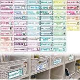 Tinlade 56 Pcs Classroom Reading Corner Label Library, Classic | Teacher School Supplies, Classroom Library Label, for School Genre Topic Book, Teacher Library Organize, for Book Bin, Shelf