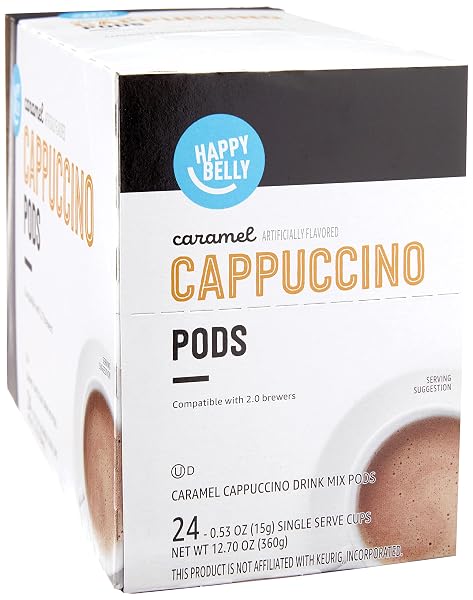 AMAZON BRAND – HAPPY BELLY CAPPUCCINO COFFEE PODS...