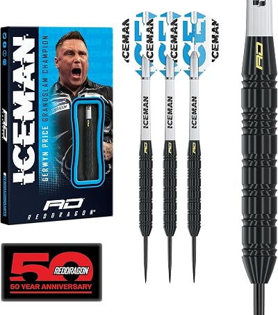 Red Dragon Gerwyn Price Iceman Brass Edition 22g Darts Set