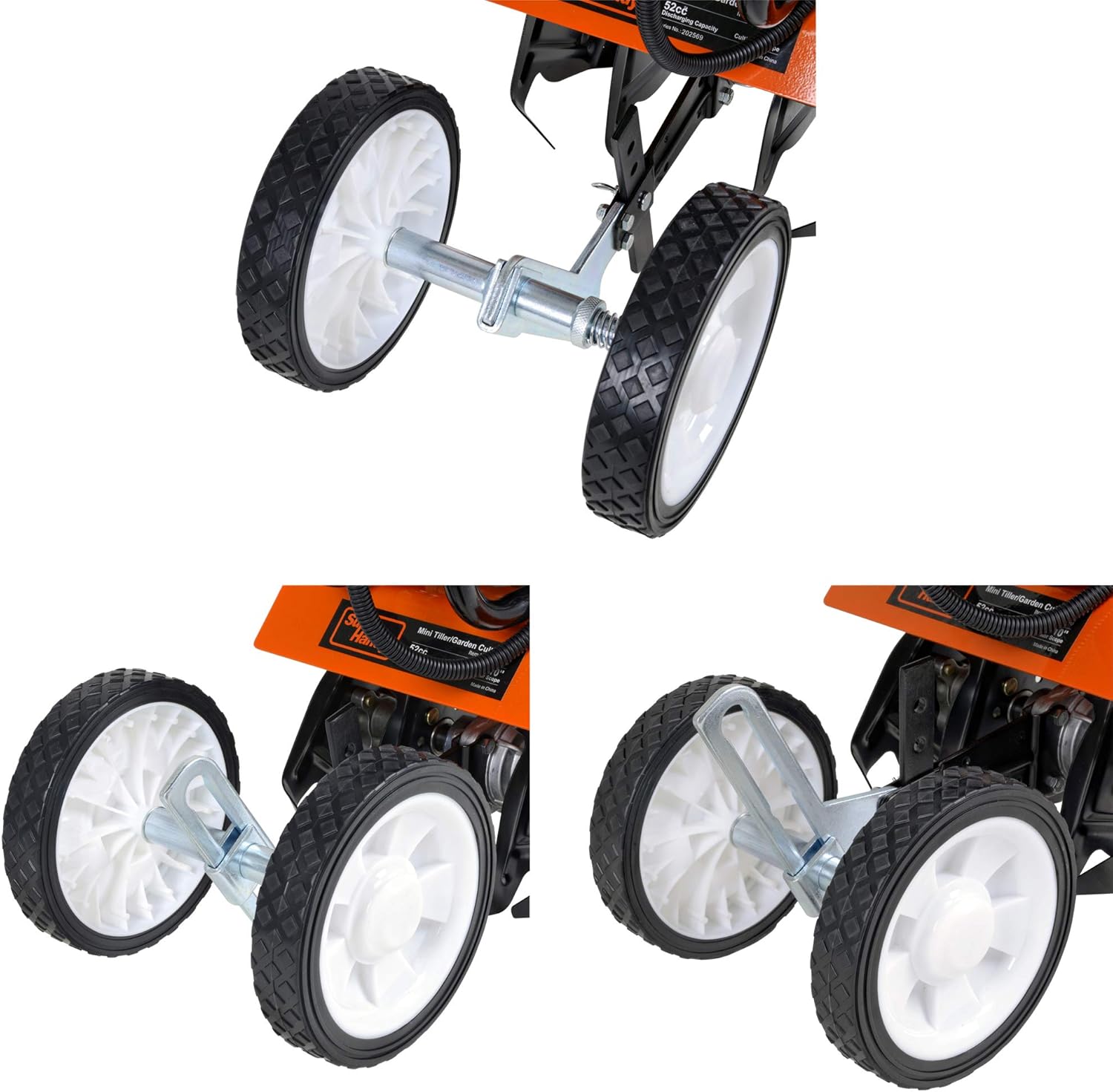 SuperHandy Mini Tiller Cultivator Super Duty 3HP 52cc 2 Stroke Gas Motor 4 Premium Steel Adjustable Forward Rotating Tines for Garden & Lawn, Digging, Weed Removal & Soil Cultivation EPA/CARB: Home Improvement