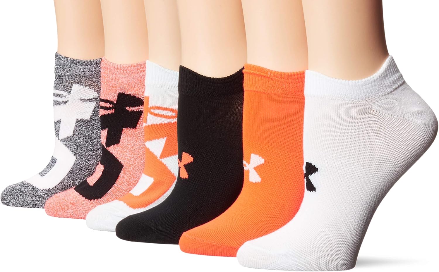 Under Armour Women's Essential 2.0 No Show Socks, 6Pair