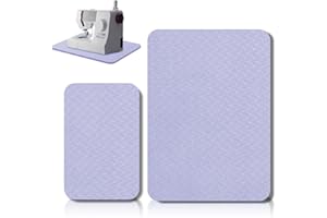 Drydiet 2 Pcs Sewing Machine Muffling Mat Pedal Sewing Mat Reduce Vibrations Noise No Slip Machine Accessories for Quilting(15'' X 20'' and 9'' X 14'',Lavender Purple)