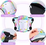 MHJY Kids Helmet & Pads Set Age 3-8 Unicorn Rainbow Bike Cycle Skateboard view 5