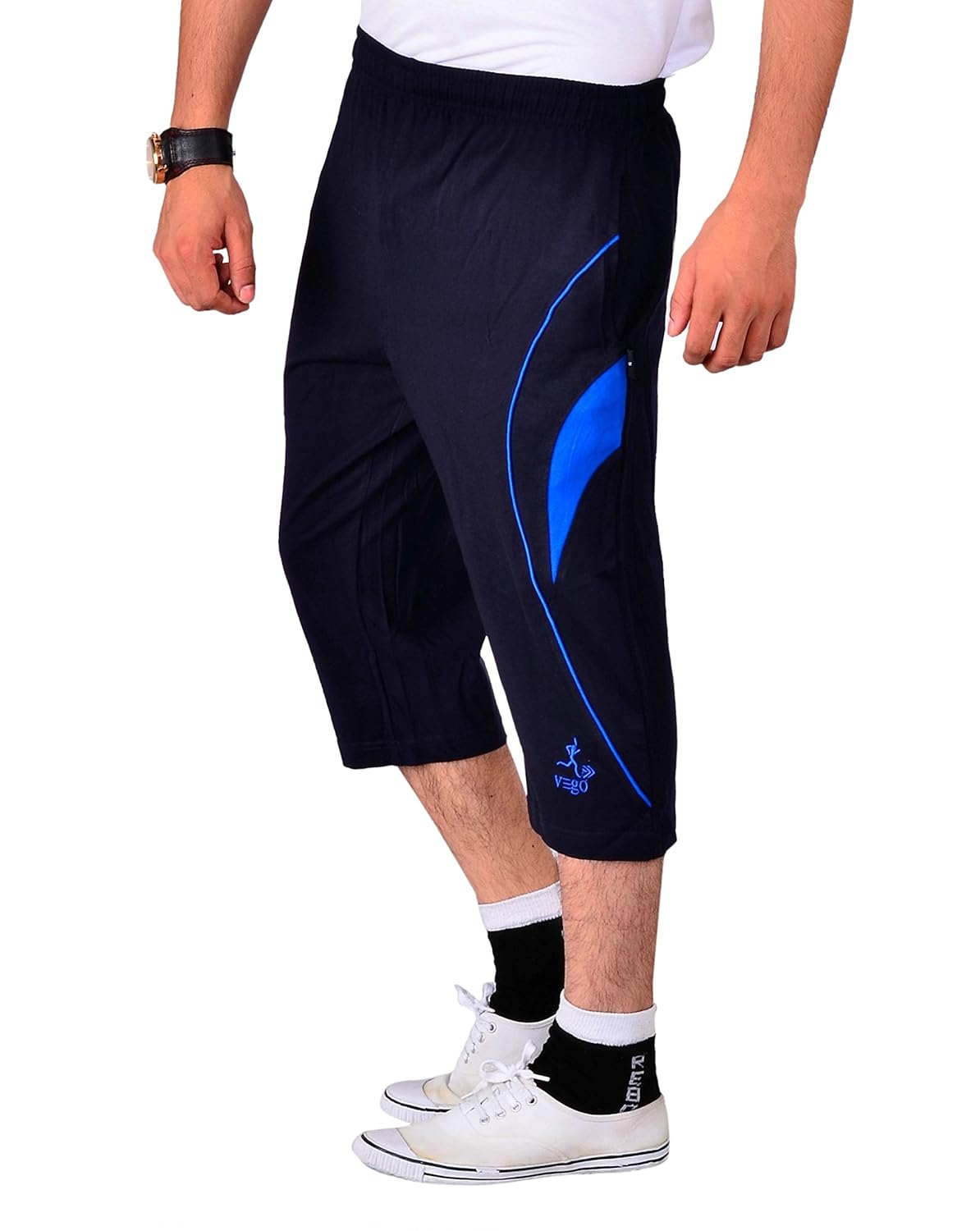 vego men's casual cotton three forth