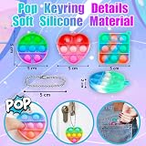 TOANWOD 30Pcs Party Favors Pop Bubbles Fidget Toys Keyring Multipack view 2