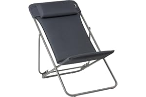 Lafuma Maxi TRANSAT Folding Sling Chair, Dark Grey