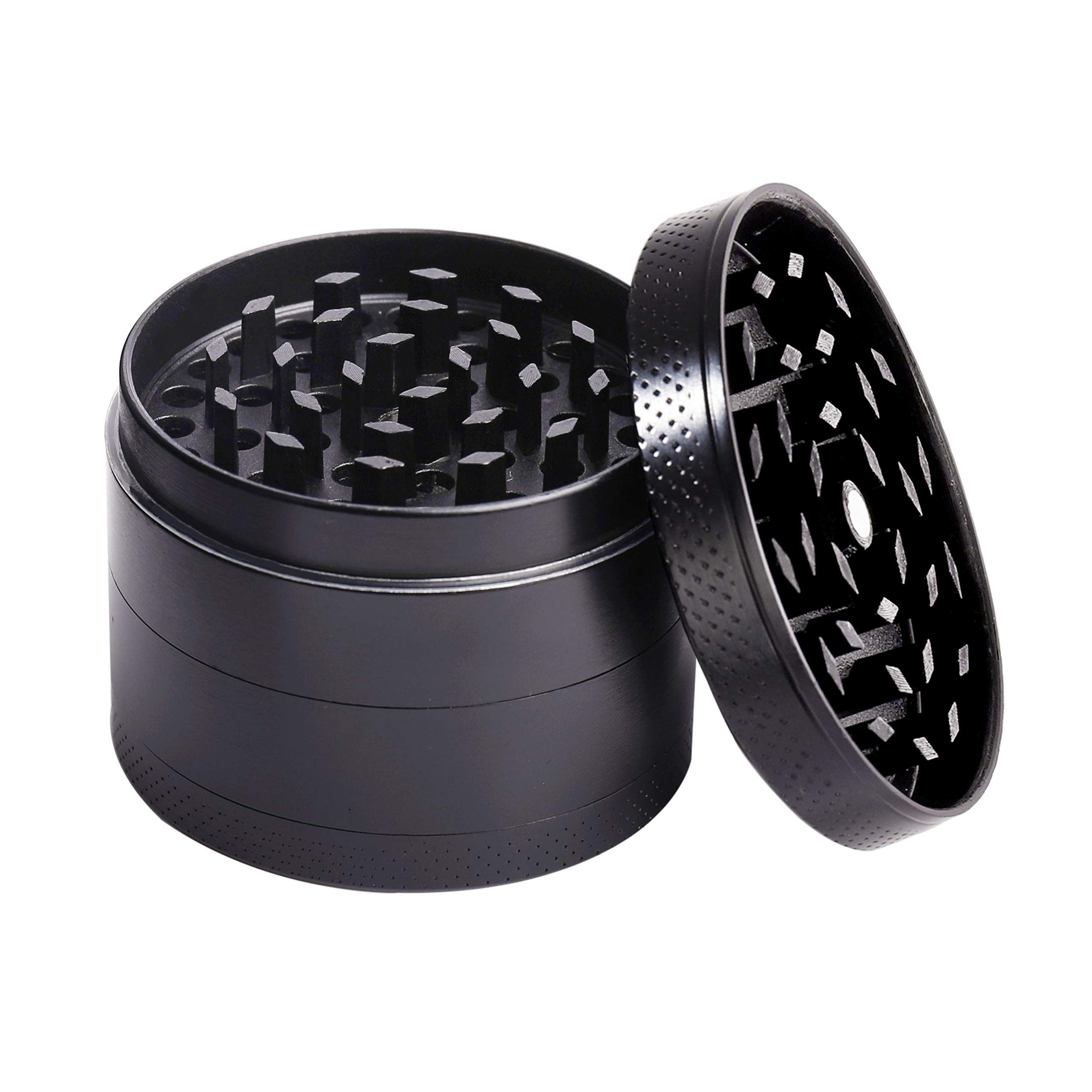 Tobacco Crusher Mini Herb Grinder Zinc Alloy Hand Muller with Sifter Magnetic Top for Dried Spices Herbs 4 Layers