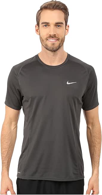 Amazon.com: Nike Mens Dri-Fit Miler UV Short Sleeve Running Shirt-Anthracite-XL: Clothing