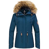 Wantdo Women's Waterproof Ski Jacket Hooded Winter Snow Coat Mountain Snowboarding Jackets Insulated Fleece Parka