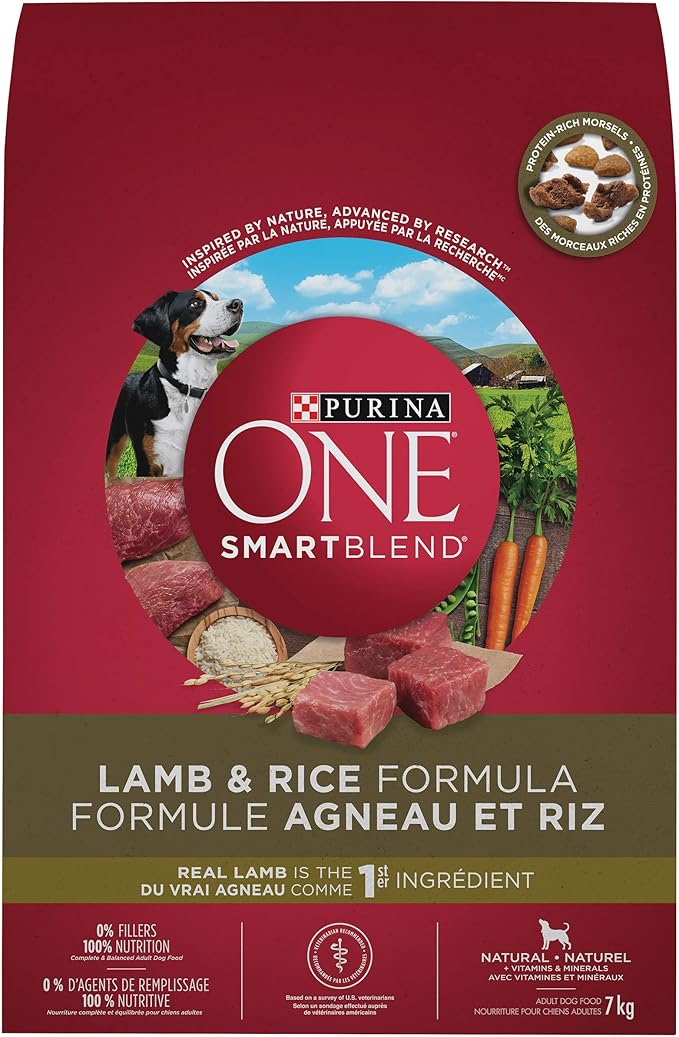 Purina ONE Smartblend Nourriture sèche naturelle pour chien, agneau et riz 7 kg Amazon.ca