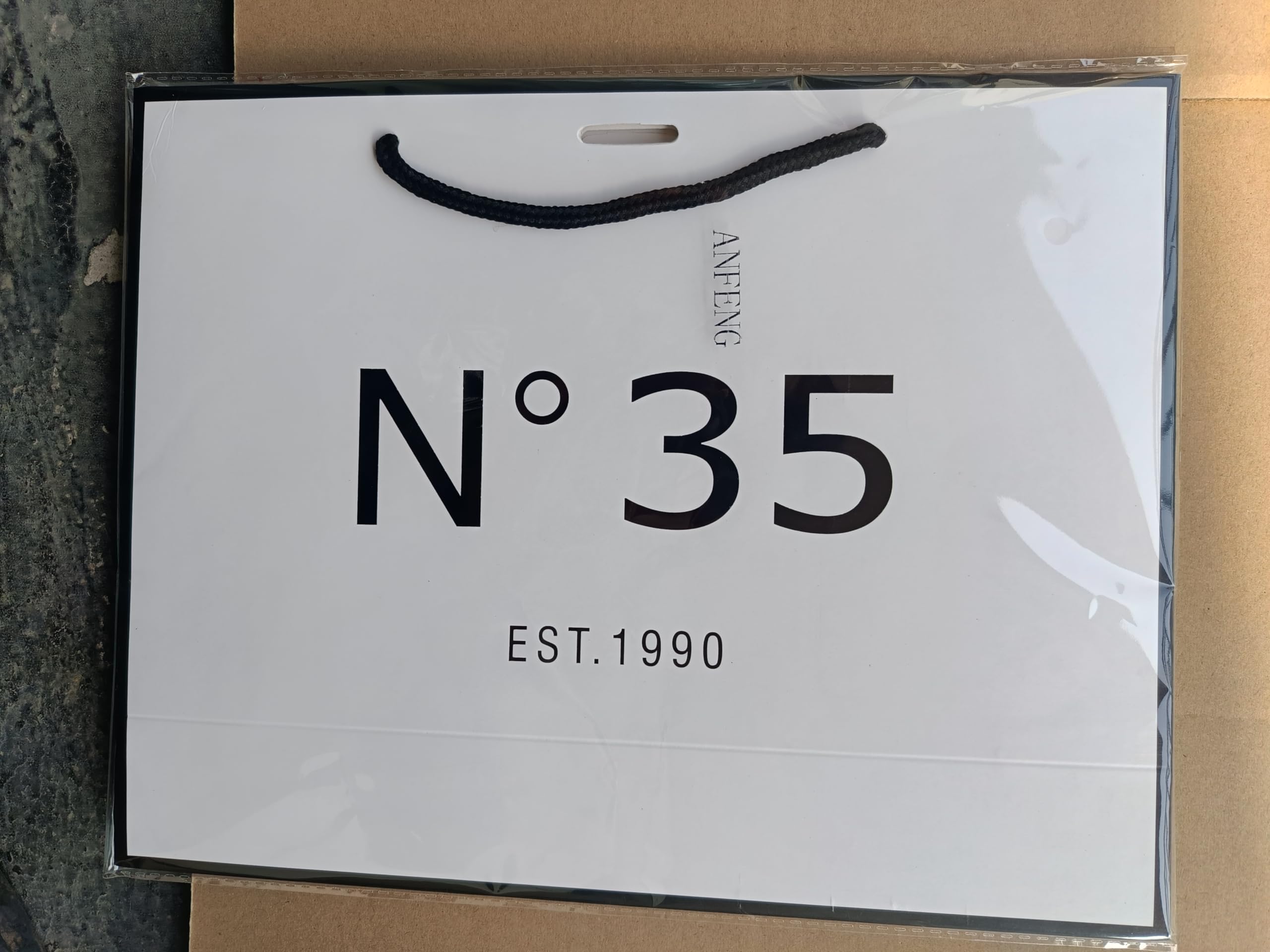 Photo 1 of ****SIMILAR ITEM****
ANFENG Black Birthday Keepsake Gift Card Vintager Bag with Paper Small Size for Women Mom Anniversary Novelty Party Paper Bags Shopping Idea Fifty(1 Pack)