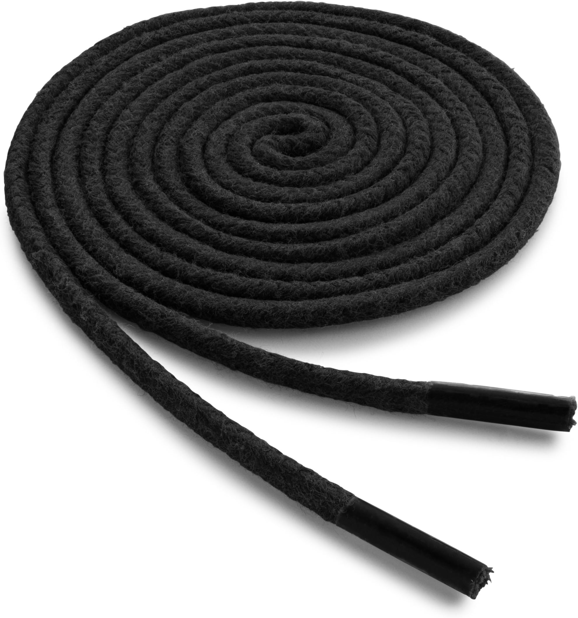 OrthoStep Waxed Dress Round Shoelaces - Extra Durable - Shoe and Boot Laces 2 Pair Pack - Made in the USA